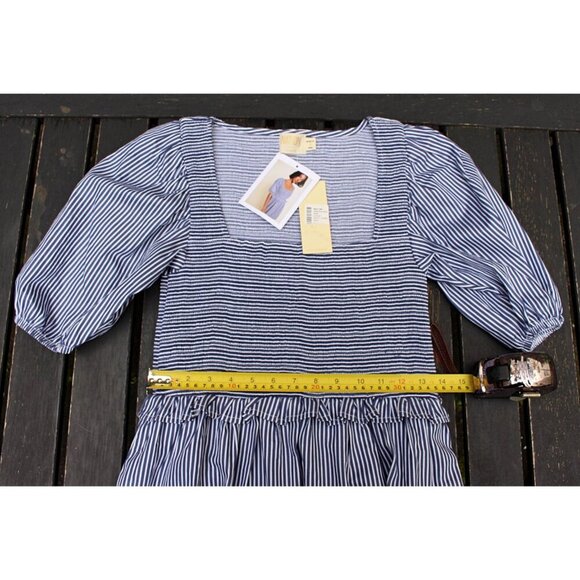 New with Tags - Nation LTD- Betsy Striped Dress with Smocked Bodice, sz Small - Picture 8 of 14